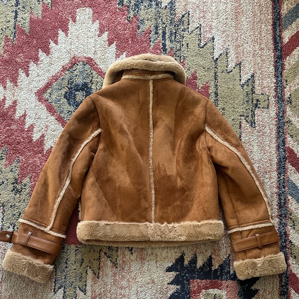 Stradivarius Brown Shearling Jacket - image 4